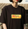 2022 Summer Men Women Tee INS Korea Retro Loose Wild Kodak Letter Short sleeved KODAK Cotton
