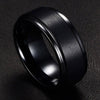 Matte Tungsten Ring for Men in Black